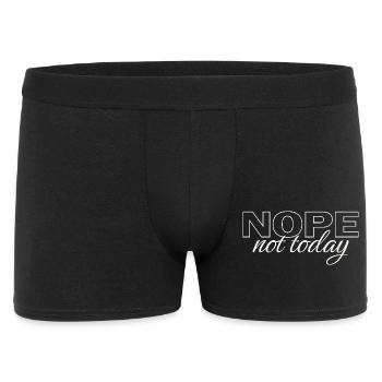 Nope Not Today Shirt – Funny Introvert Saying Tee - Men's Boxer Shorts - black - Front