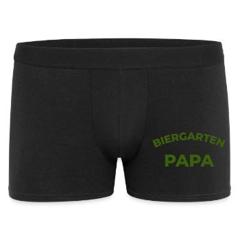 Biergarten Papa–Lustiges Vater Bier Frühlingfest - Männer Boxer Shorts - Schwarz - Vorne