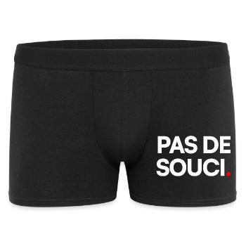 PAS DE SOUCI. – Humour Minimaliste Expression - Boxer Homme - noir - Devant
