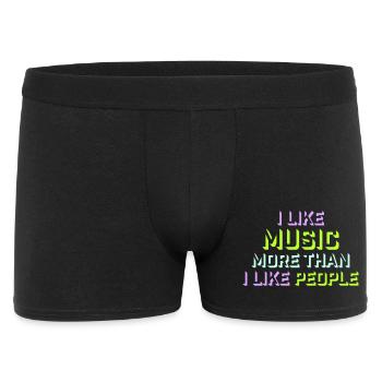 I Like Music More Than I Like People Lustig Musik - Men's Boxer Shorts - black - Front