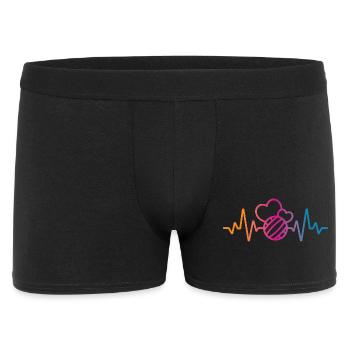 Volleyball heartbeat - Men's Boxer Shorts - black - Front