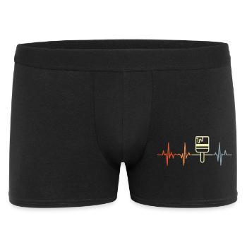 Maler Lackierer Herzlinie - Männer Boxer Shorts - Schwarz - Vorne