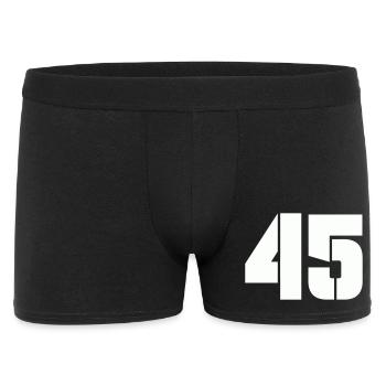 45 - Männer Boxer Shorts - Schwarz - Vorne