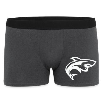 Stylized shark head - Men's Boxer Shorts - charcoal grey - Front