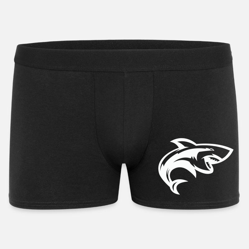 Testa di squalo stilizzata - Boxer da uomo - nero