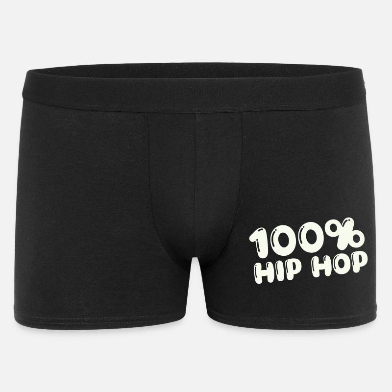 100-_hip_hop- - Männer Boxer Shorts - Schwarz