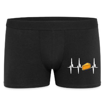 Ich liebe italienischen Käse - Männer Boxer Shorts - Schwarz - Vorne