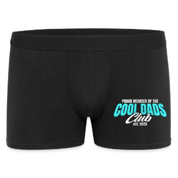 Cool Dads Club - Papa 2026 Geschenk - Männer Boxer Shorts - Schwarz - Vorne