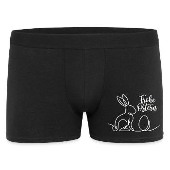 Frohe Ostern, Süßes Häschen Shirt, Hoodie, Schürze - Männer Boxer Shorts - Schwarz - Vorne