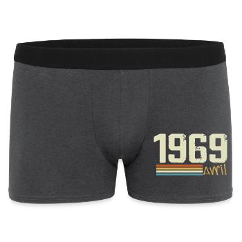 Born in April 1969 - Men's Boxer Shorts - charcoal grey - Front
