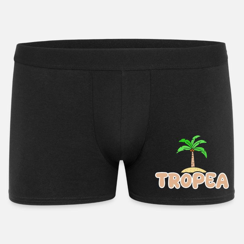 Tropea als Urlaub - Männer Boxer Shorts - Schwarz