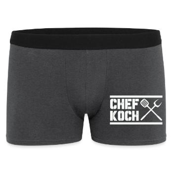 chef_koch - Boxer Homme - charbon - Devant