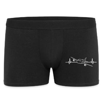 Un avion avec un battement de cœur Avions amoureux - Boxer Homme - noir - Devant