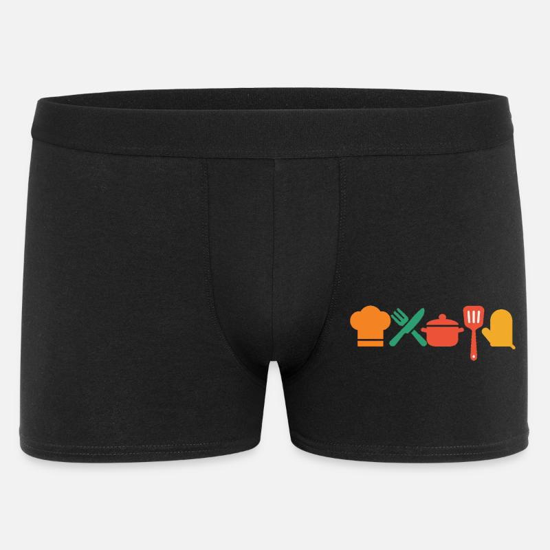 Küchenzauber – Kochen & Genießen mit Stil - Männer Boxer Shorts - Schwarz