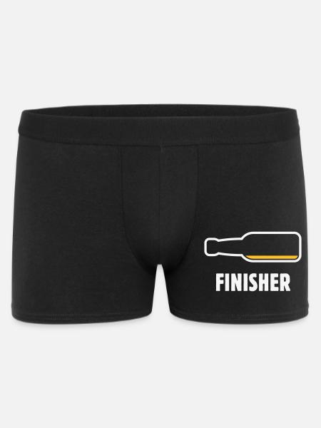 Finisher (Bier / Bierchen / Biertrinker / NEG 2C) - Männer Boxer Shorts - Schwarz