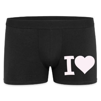 I Love Heart Motif - Men's Boxer Shorts - black - Front