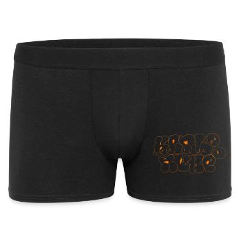 Orange Graffiti Karlsruhe Souvenir - Men's Boxer Shorts - black - Front