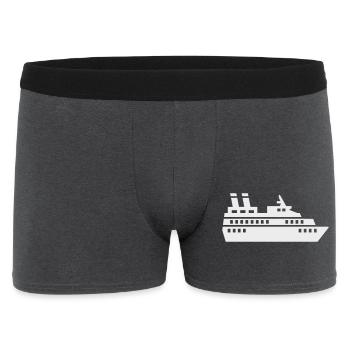Kreuzfahrtschiff Silhouette Kreuzfahrt Schiff - Männer Boxer Shorts - Anthrazit - Vorne