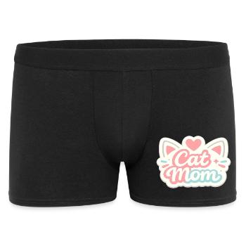 Pastel Cat Mom Motif - Men's Boxer Shorts - black - Front