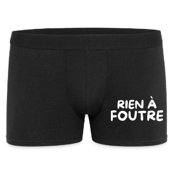 Humour Slogan Humoristique Simple Rien à Foutre - Boxer Homme - noir - Devant