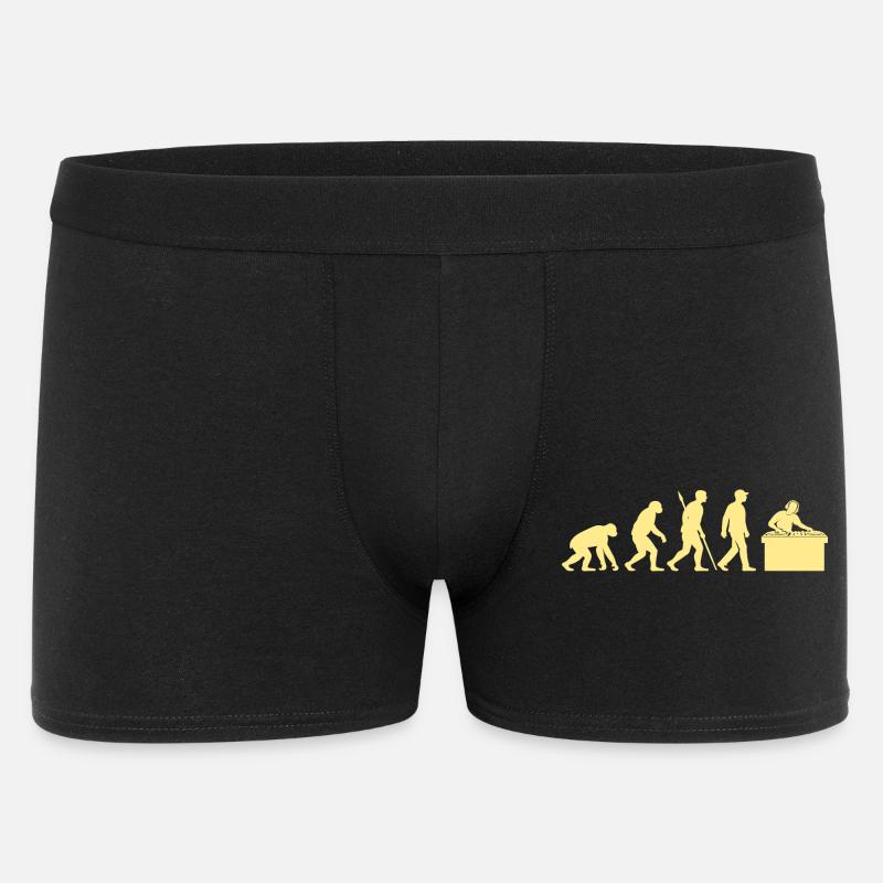 Evolution zum Arbeitsplatz-DJ - Männer Boxer Shorts - Schwarz