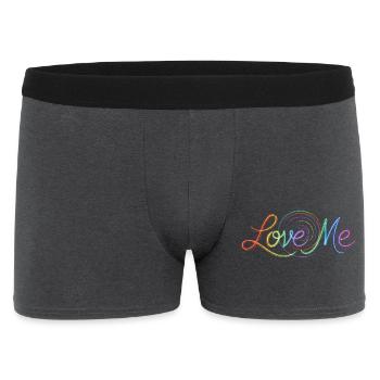 Love Me Say Texte coloré Dessin d’Art Imprimé - Boxer Homme - charbon - Devant