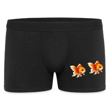 Two Goldfish Pairs Illustration - Men's Boxer Shorts - black - Front