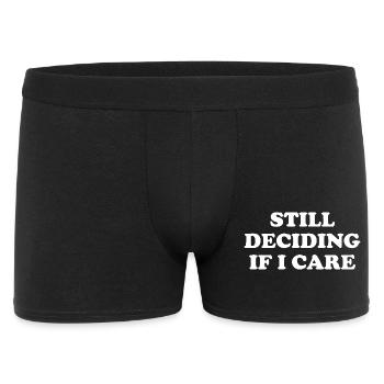 Still Deciding If I Care - Men's Boxer Shorts - black - Front