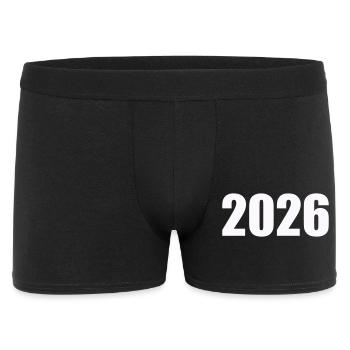 2026 - Männer Boxer Shorts - Schwarz - Vorne