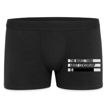 Le pire dans la censure, c’est l’ironie amusante - Boxer Homme - noir - Devant