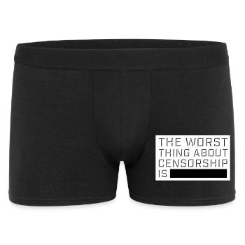 Le pire dans la censure, c’est l’ironie amusante - Boxer Homme - noir - Devant