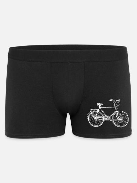 Retro sylwetka retro z klasycznym rowerzystą - Bokserki męskie - czarny