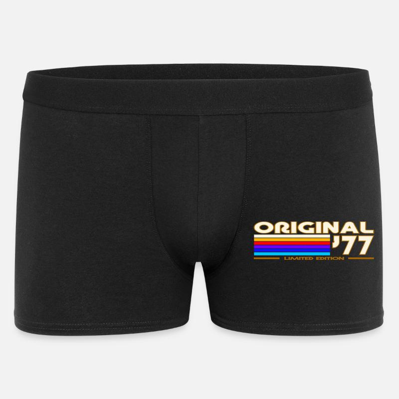 Originaler 77er Rainbow Retro - Männer Boxer Shorts - Schwarz