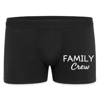 Family Crew Familien Outfit Familie Statement - Männer Boxer Shorts - Schwarz - Vorne