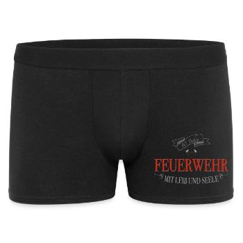 Feuerwehr 10 Jahre Abzeichen - Männer Boxer Shorts - Schwarz - Vorne