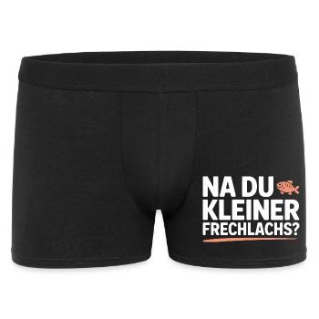 Na Du Kleiner Frechlachs Gamer Lachs Meme Zocker - Männer Boxer Shorts - Schwarz - Vorne