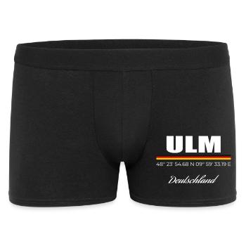 Ulm - Männer Boxer Shorts - Schwarz - Vorne