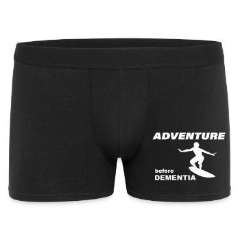 SURF ADVENTURE - Männer Boxer Shorts - Schwarz - Vorne