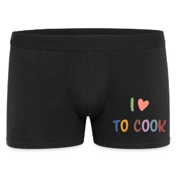 J’adore cuisiner des lettres colorées Mignonne gourmet - Boxer Homme - noir - Devant