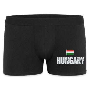 Ungarische Flagge, ungarischer Patriot - Männer Boxer Shorts - Schwarz - Vorne