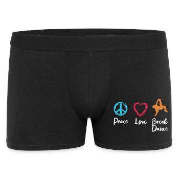 Breakdance Paix Amour - Boxer Homme - noir - Devant