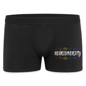 Neurodiversité Typographie florale arc-en-ciel - Boxer Homme - noir - Devant