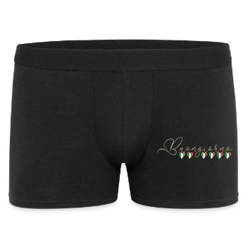 Italien mit Herz  - Männer Boxer Shorts - Schwarz - Vorne