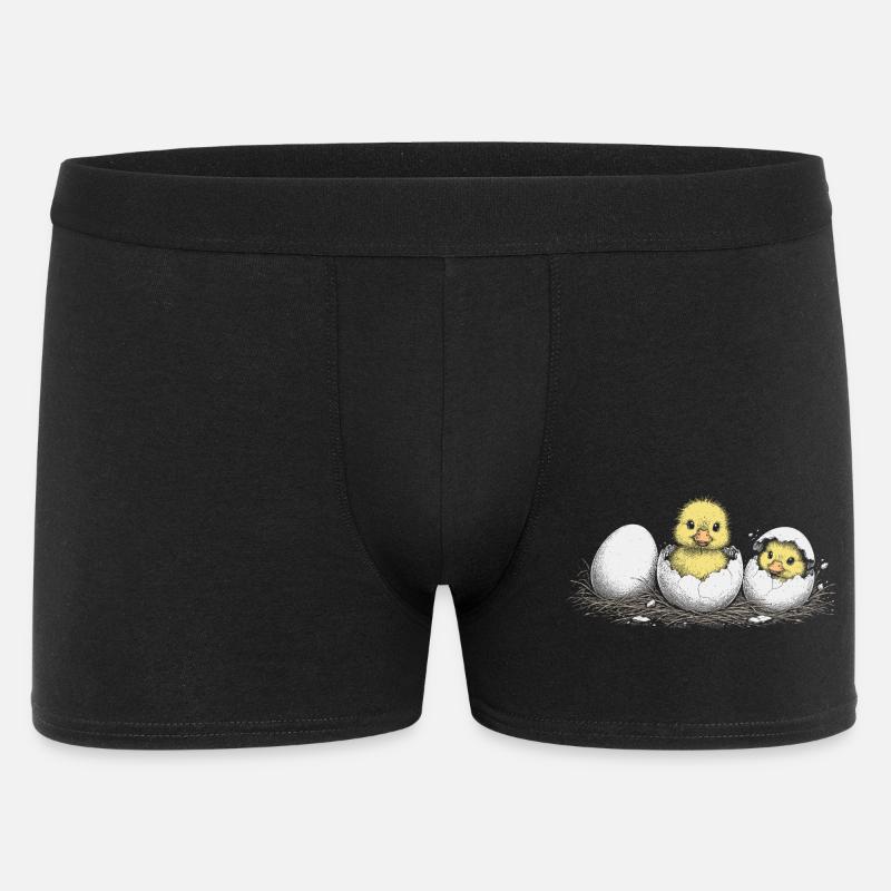 Entenküken - Männer Boxer Shorts - Schwarz