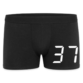 digitale_zahl_37- - Men's Boxer Shorts - black - Front
