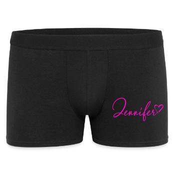 Jennifer Signature Neon Pink - Men's Boxer Shorts - black - Front