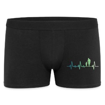 Father and Son Heartbeat Gift Dad Son - Men's Boxer Shorts - black - Front
