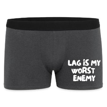Lag ist mein schlimmster Feind - Männer Boxer Shorts - Anthrazit - Vorne