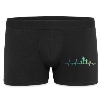 Father and daughter - father and son, dad, son and daughter - Men's Boxer Shorts - black - Front