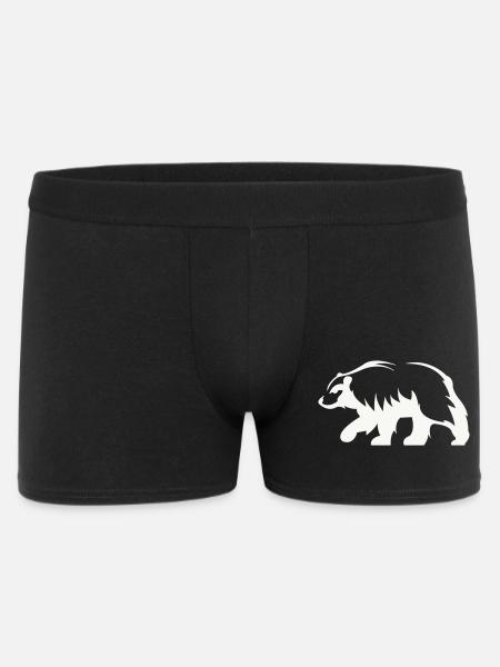 Silhouette d’ours - Boxer Homme - noir